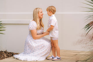 Garden Blues Boho Dress