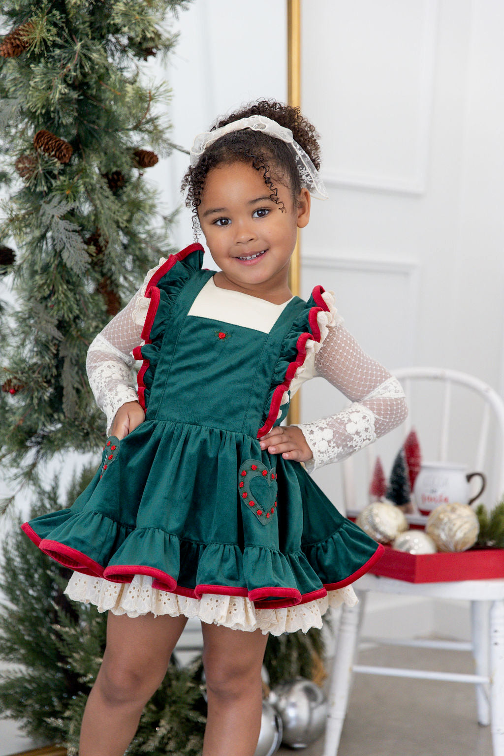 Christmas pinafore dress best sale