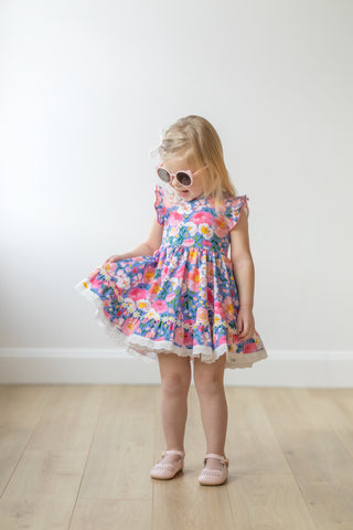 Whimsical Garden Dress and Bloomer Set