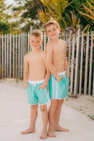 Seafoam Green Swim Shorts