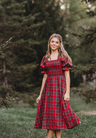 Womens Christmas Tartan Dress