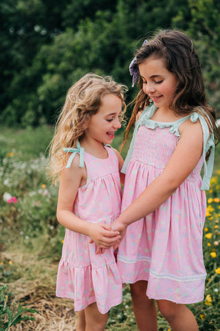 Candyland Floral Smocked Tunic Set