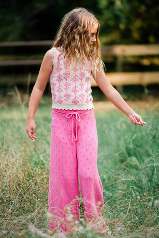 Pink Blossom Knit Tank