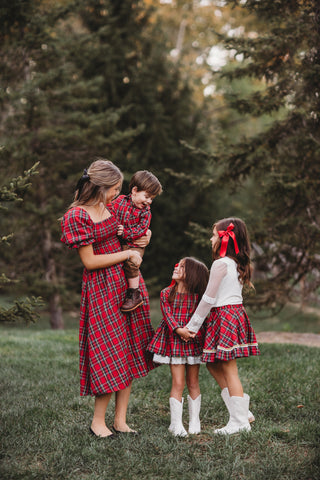 Womens Christmas Tartan Dress