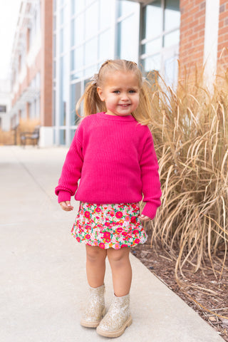 Fuchsia Bloom Athletic Skort