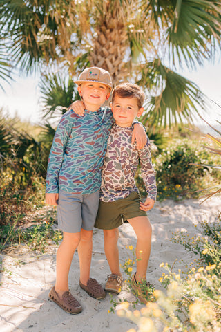 Kid's Coastal Camo Bamboo Hoodie