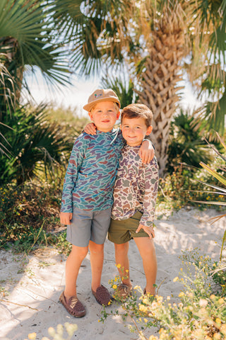 Kid's Coastal Camo Bamboo Hoodie