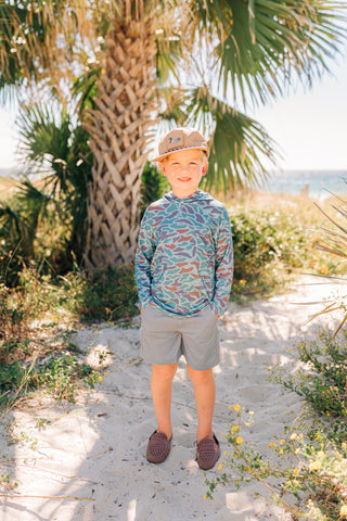 Kid's Coastal Camo Bamboo Hoodie