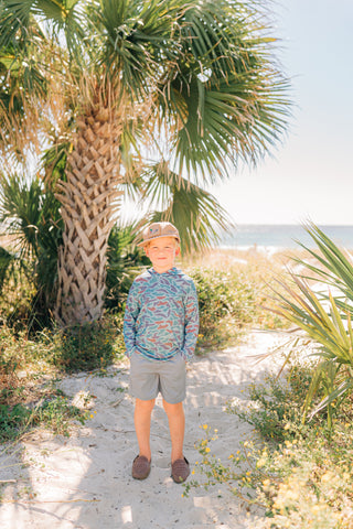 Kid's Coastal Camo Bamboo Hoodie