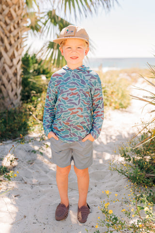 Kid's Coastal Camo Bamboo Hoodie