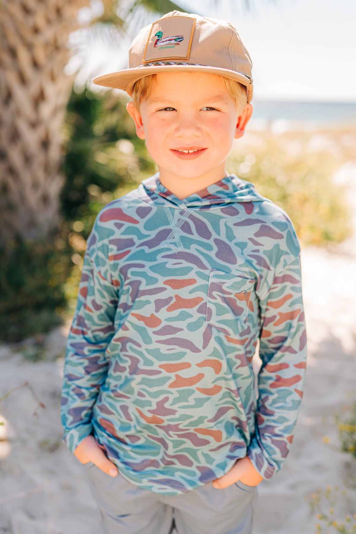 Kid&#39;s Coastal Camo Bamboo Hoodie