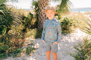 Kid's Coastal Camo Bamboo Hoodie