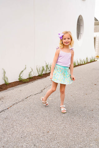 Purple Pointelle Tank Top