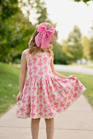 Pink Blossom Knit Dress