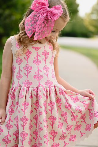 Pink Blossom Knit Dress