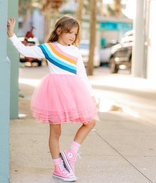 Rainbow Dreams Dress and Bloomer Set