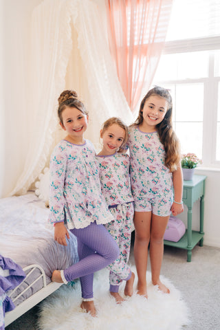 Lavender Dreams Shirt and Short Pajama Set