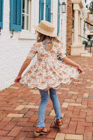 Pumpkin Party Scallop Tunic Set