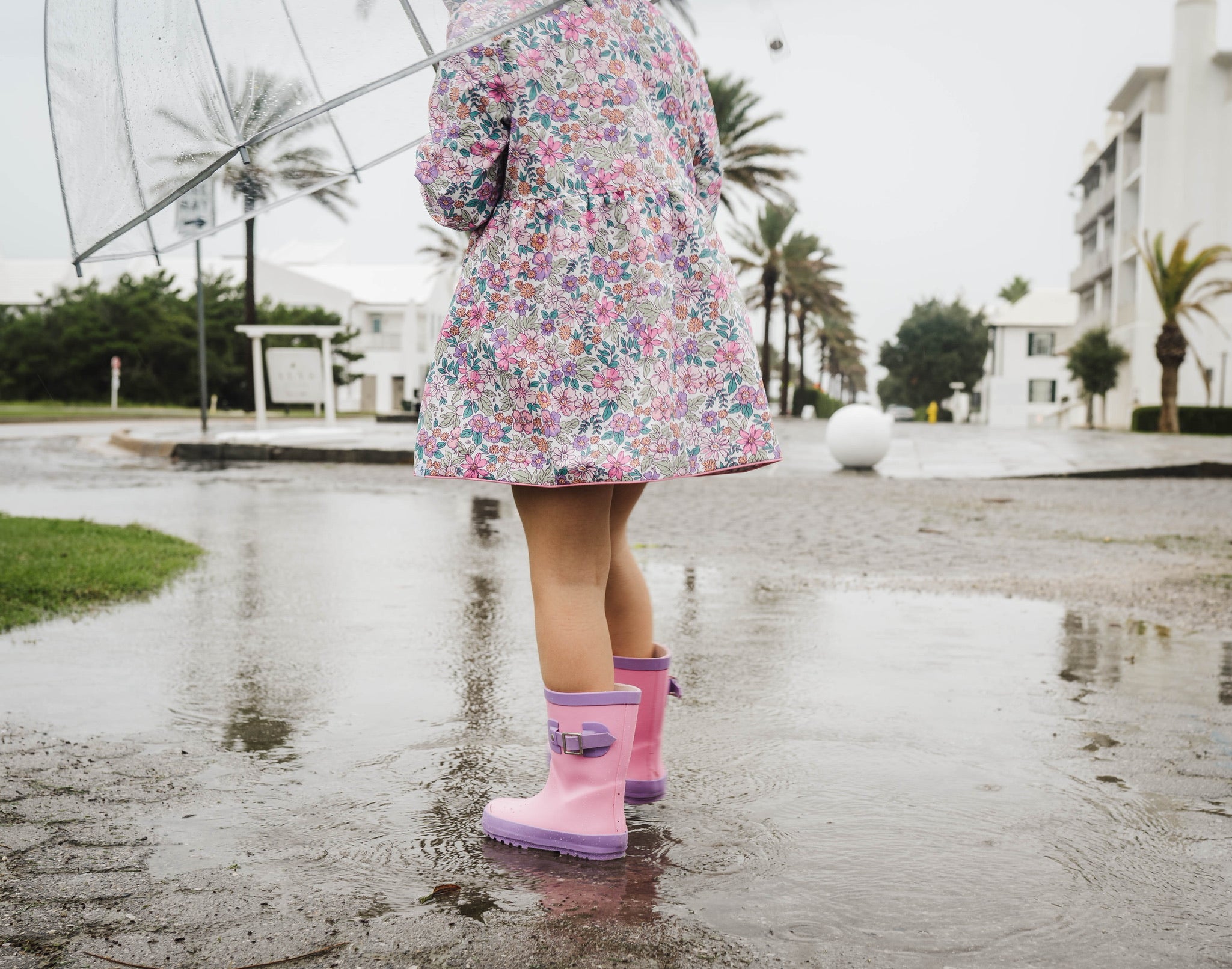 Pink best sale rain booties